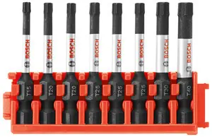Bosch CCSTV208 8 pc. Impact Tough Torx 2 In. Power Bits with Clip for Custom Case System (8 Pack) Get Yours
