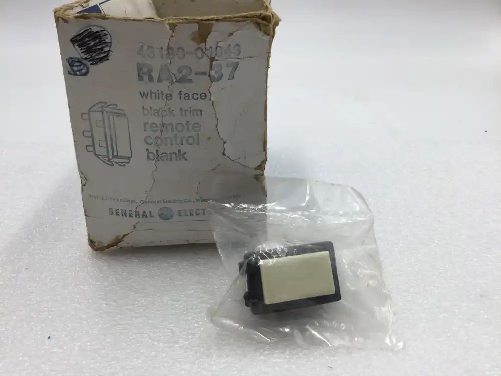 Crafted GE General Electric RA2-37 White Face Black Trim Remote Control Blank