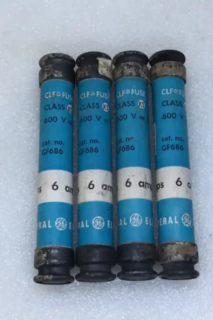 Affordable General Electric Cat. No. GF6B6 6 Amp 600V or Less CLF Fuse - Lot of 4