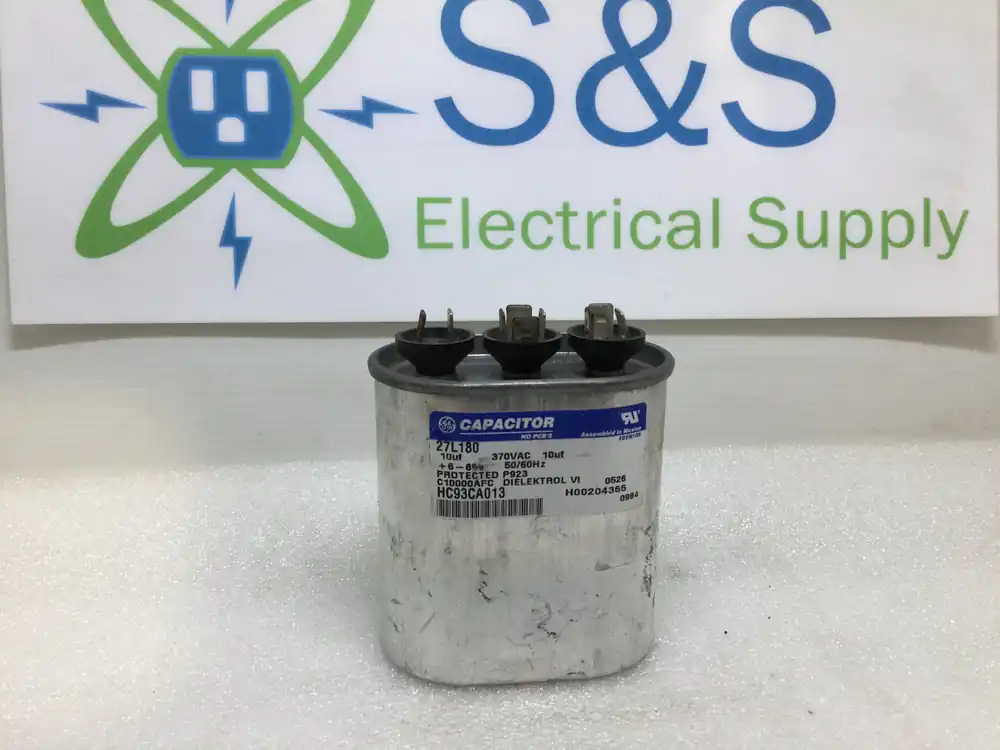 Must Have GE Capacitor 27L180 10uf 370Vac +/-6% 50/60Hz HC93CA013