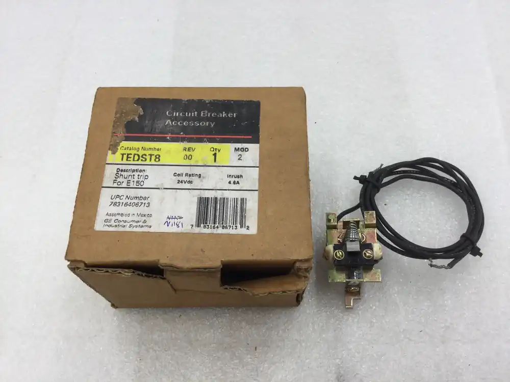Latest GE General Electric TEDST8 24VDC Shunt Trip for TED Type Circuit Breakers