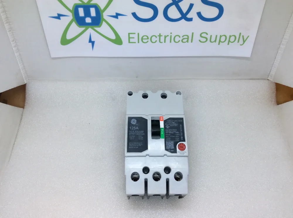 General Electric TEYL3125B 3 Pole 125A 480Y/277VAC 250VDC Type TEYL/B Bolt In Circuit Breaker Mega Sale