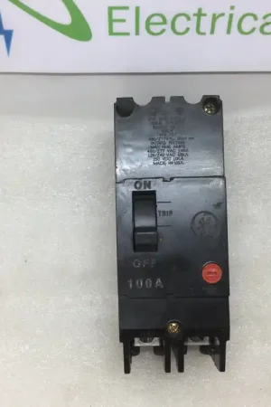 Authentic General Electric Tey2100 2 Pole 100 Amp 480 V Circuit Breaker
