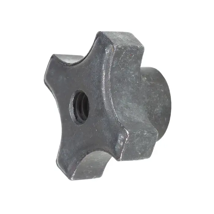 TTC HK-1T 1/4"-20 Thread Size, 1-1/8" Head Dia., 4 Points, Tapped Style, Hand Knob Steel Lobed & Scalloped Knob Grab Now