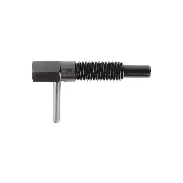 TE-CO 64303 M7x32 Thread Size, 1-3/4" Thread Length, 2.750" Plunger Dia., L-Handle Steel Hand Retractable Spring Plunger Authentic