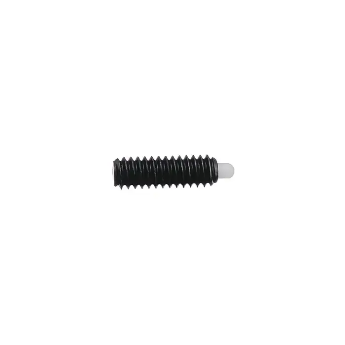Genuine VLIER DPHM12 M12x1.75 Thread Size, 31.80mm Thread Length, 6.40mm Projection, Steel Body, Delrin Nose Threaded Spring Plunger