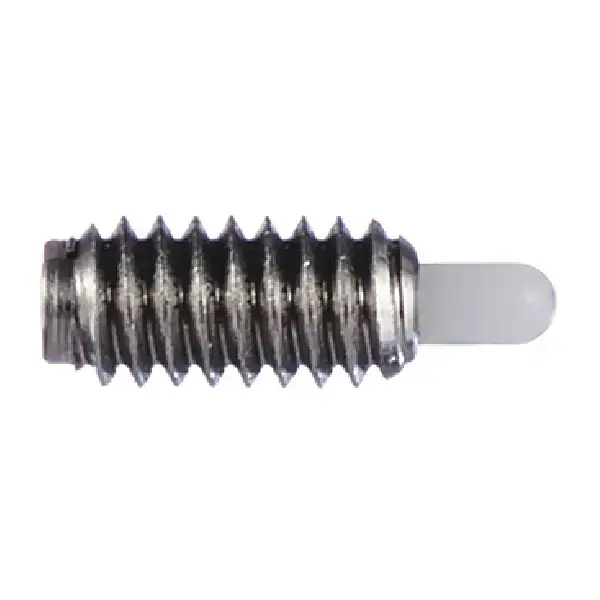 VLIER SMDL59 3/8"-16 Thread Size, 5/8" Thread Length, 0.188" Projection, Stainless Steel Body, Delrin Nose Threaded Spring Plunger One Day Deal