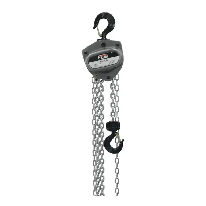 Discount JET 101100 1-1/2 Tons Load Capacity, 10‘ Maximum Lift Distance, Manual Lift Speed Hoist