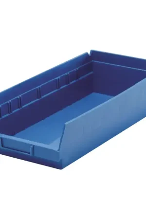AKRO-MILS 30-158 Shelf Bins Type, Blue Color, Industrial Grade Polymers Material Storage Bin Markdown