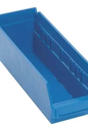 QUANTUM STORAGE SYSTEMS QSB101BL Economy Shelf Bins Type, Blue Color, Plastic Material Storage Bin Seasonal Sale