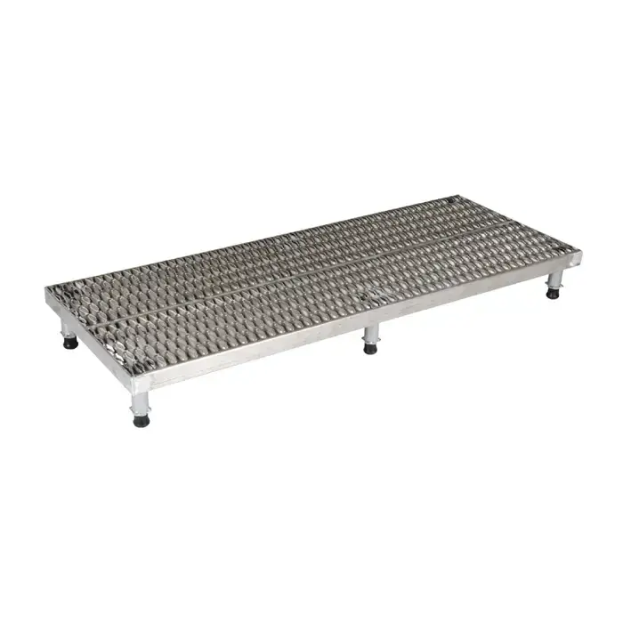 Crafted VESTIL AHW-L-2472-SS Adjustable Work Mate Stand Type, 23-1/2" Width, 72" Depth Stationary Work Bench / Table