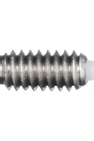 VLIER SSMDM10 M10x1.5 Thread Size, 15.90mm Thread Length, 2.80mm Projection, Stainless Steel Body, Delrin Nose Threaded Spring Plunger Crafted