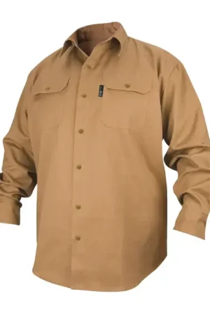 Get Yours REVCO FS7-KHK XL Size, Khaki Color, Fire Resistant Protection Level Shirt