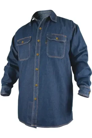 REVCO FS8-DNM XL Size, Denim Color, Fire Resistant Protection Level Shirt Bargain