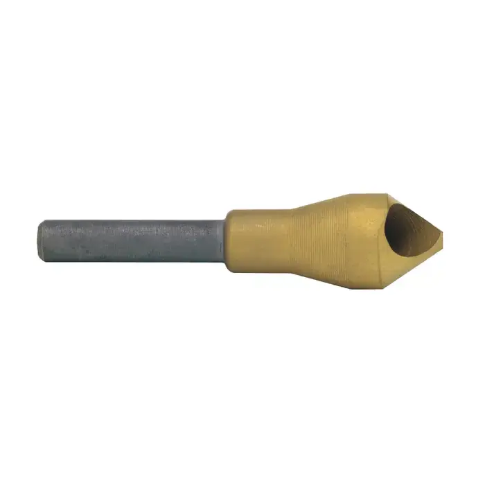 TTC PRODUCTION 4 9/16" Min Cutting Dia., 1-1/16" Max Cutting Dia., 1/2" Shank Dia., 82° High Speed Steel Zero Flute Countersink/Deburring Authentic