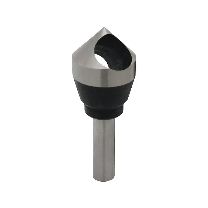 KEO 919-000-243 11/64" Min Cutting Dia., 37/64" Max Cutting Dia., 3/8" Shank Dia., 100° M35 5% Cobalt Zero Flute Countersink/Deburring Place Order