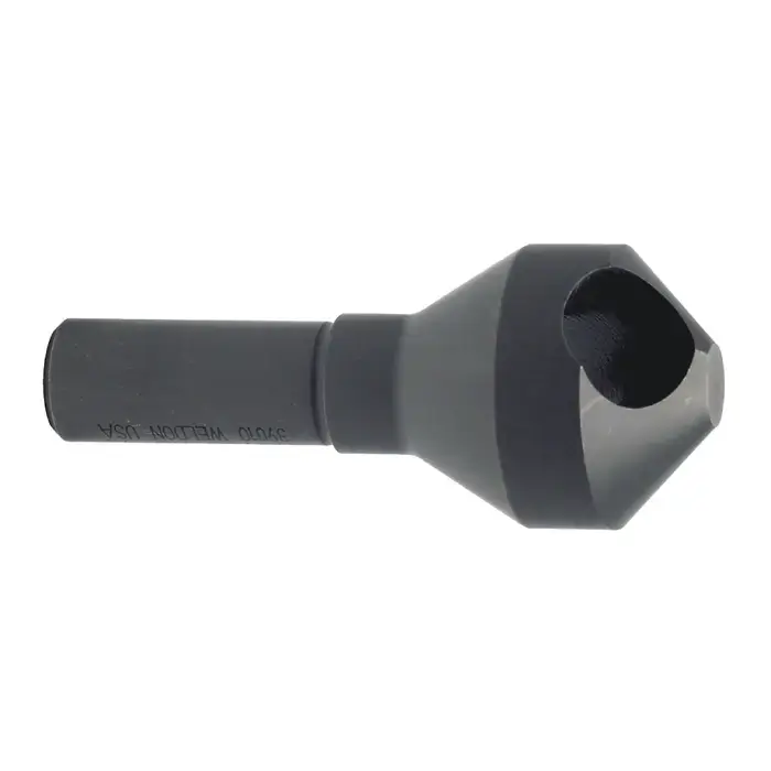 WELDON DB-18 .188" Min Cutting Dia., .531" Max Cutting Dia., 1/4" Shank Dia., 90° High Speed Steel Zero Flute Countersink/Deburring Time-Limited