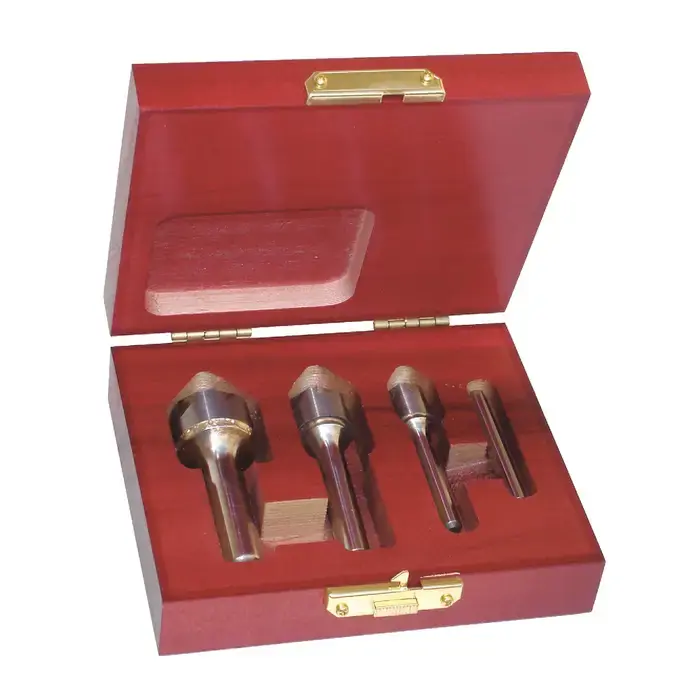Final Sale RUSHMORE USA 103658 4 Pc. 1/4" to 1" 90° Carbide Countersink Set