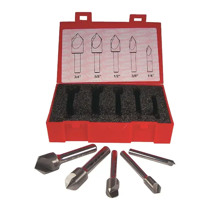 KEO 919-001-010 5 Pc. 1/4" to 3/4" 60° Carbide Countersink Set Weekend Sale