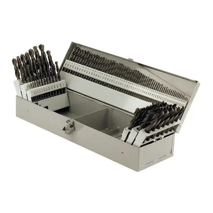 TTC PRODUCTION A3789 1/16" to 1/2" by 64ths, 1 to 60, A to Z 118° Black Oxide High Speed Steel Jobbers Length Drill Set Cheap