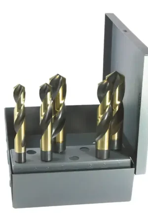 Must Have DRILLCO 1000C5 9/16" to 1" by 8ths 118° Cobalt Reduced Shank Drill Set
