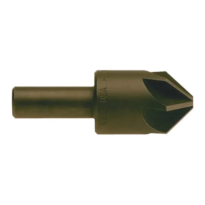 Last Chance KEO 55581-TiN 3/16" Size, 3/16" Shank Diam., 110° Cobalt Six Flute Countersink