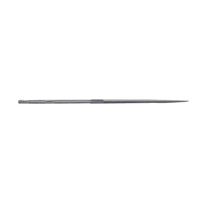 GROBET 31.612 1 Piece 4", 10cm Swiss Pattern Needle File - Double Cut, With Handle, None Premium