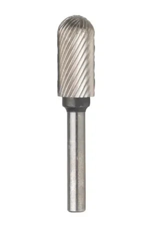 Cheap TTC PRODUCTION C-718 1/2" High Speed Steel Rotary Bur - Cylindrical-Radius End, Straight Shank, Best for Plastics