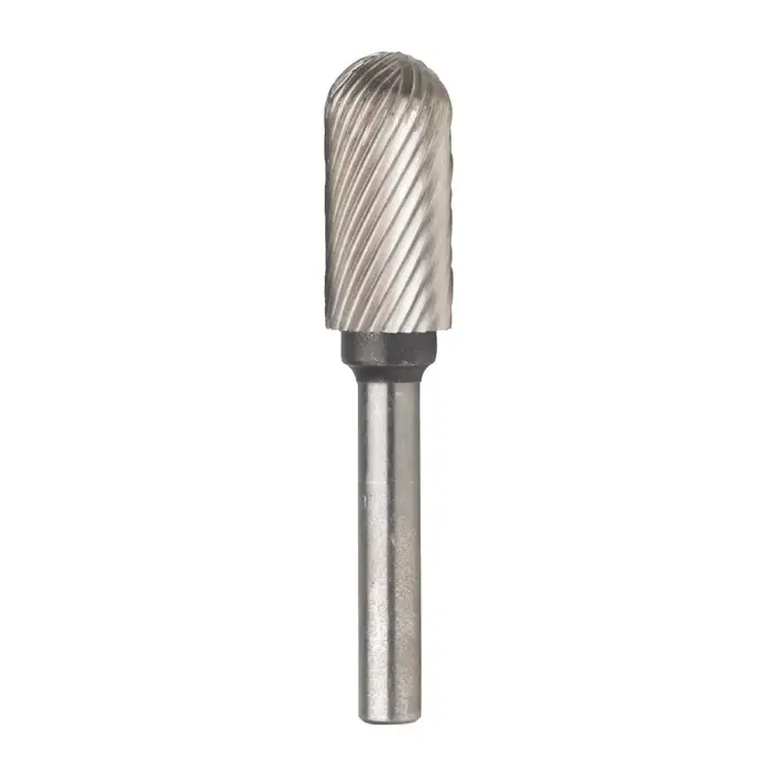 Cheap TTC PRODUCTION C-718 1/2" High Speed Steel Rotary Bur - Cylindrical-Radius End, Straight Shank, Best for Plastics