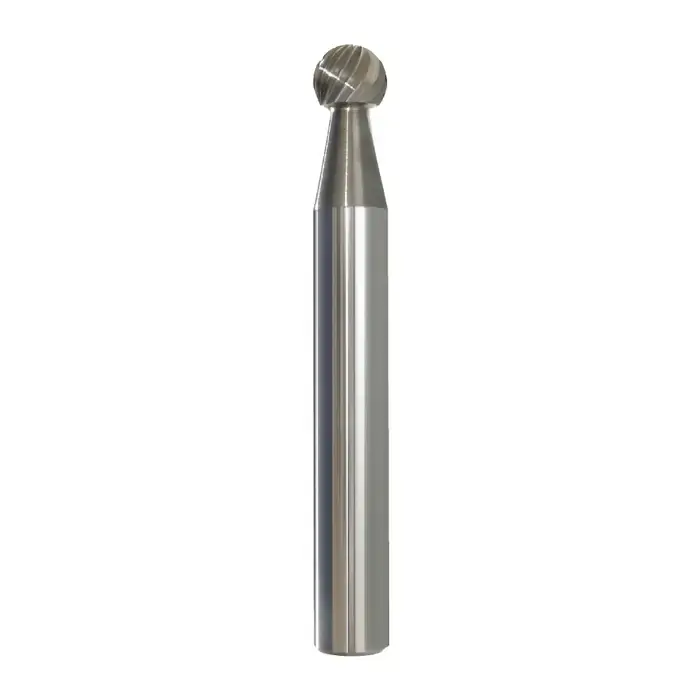 TTC PRODUCTION USA MADE 20-004-201 1" Carbide Rotary Bur - Ball, Straight Shank, Best for Steel Top Rated