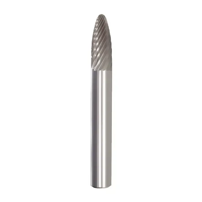 Cheap TTC PRODUCTION USA MADE 20-008-182 3/4" Carbide Rotary Bur - Tree-Radius End, Straight Shank, Best for Steel