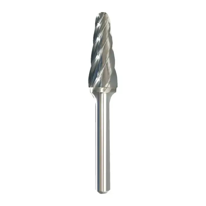 Flash Sale TTC PRODUCTION USA MADE U-1410 1/2" Carbide Rotary Bur - Taper-14° Included Angle, Straight Shank, Best for Non-Ferrous