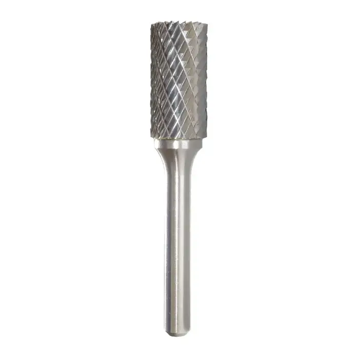 M.A. FORD 41750220E 3/4" Carbide Rotary Bur - Cylindrical-Flat End (With End Cut), Straight Shank, Best for Steel Get Yours