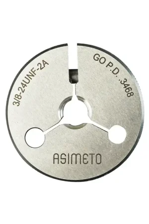 Crafted ASIMETO 695-23-5 5/16" Size, 18 Pitch, 2A Class, No Go Style, UNC Thread Type Threaded Ring Gage