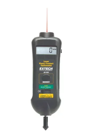 Next Day Delivery EXTECH 461995 Combination Contact/Photo Tachometer Type, 0.2 to 6,560 feet/minute, 0.05 to 1,999.9 meters/minute Range Contact Or Non Contact Tachometer