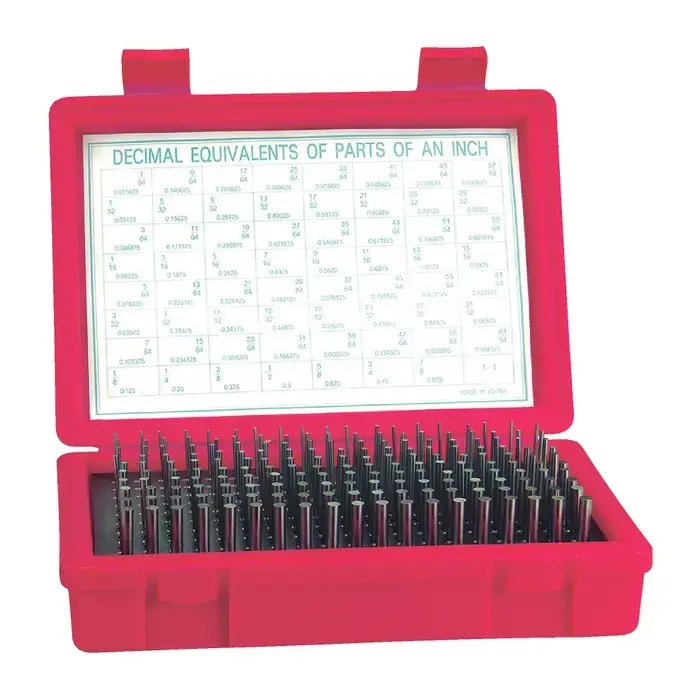 Get Yours TTC P12-Minus .061" thru .500" Range, Minus Tolerance Type, Economy Class, 440 Piece Pin Gage Set