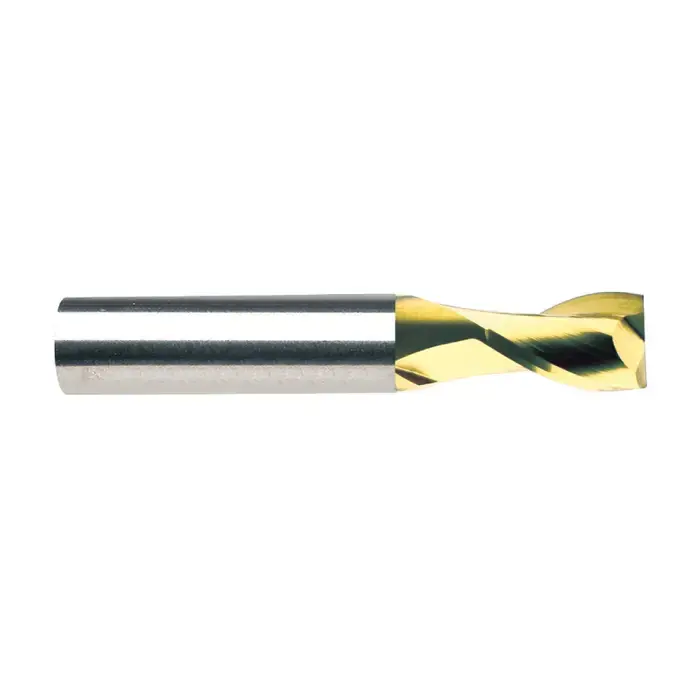 RUSHMORE USA 100484 1/4" Size, 1/2" LOC, 2 Flute, TiN Solid Carbide Square End Mill Grab Now