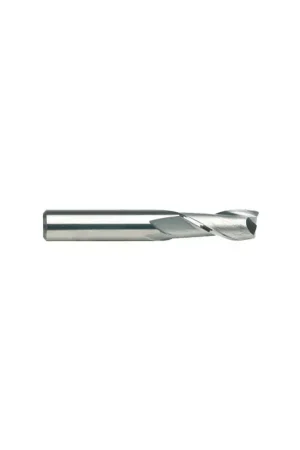 Markdown MELIN 102959 1/8" Size, 1/2" LOC, 2 Flute, Bright Solid Carbide 2 Flute Finishing End Mill
