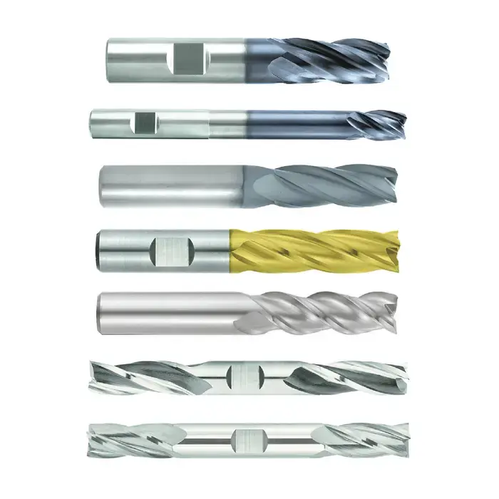 NIAGARA N55820 7/16" Size, 2" LOC, 4 Flute, TiAlN Solid Carbide Square End Mill Crafted
