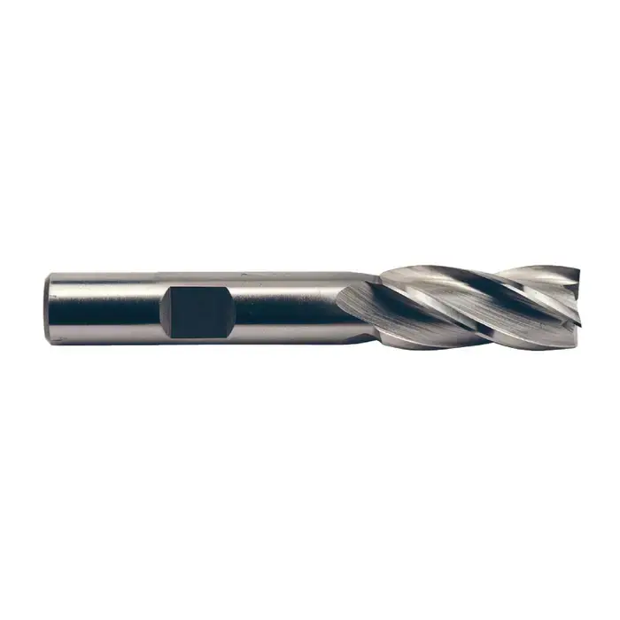TTC PRODUCTION HP 08-005-180 9/16" Size, 1-3/8" LOC, 4 Flute, Bright High Speed Steel Square End Mill Secure Checkout