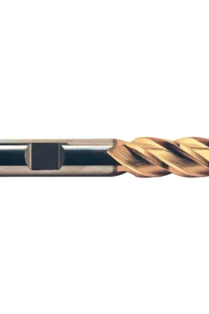 WELDON 44129 13/32" Size, 1" LOC, 4 Flute, TiN M42 8% Cobalt Square End Mill Next Day Delivery