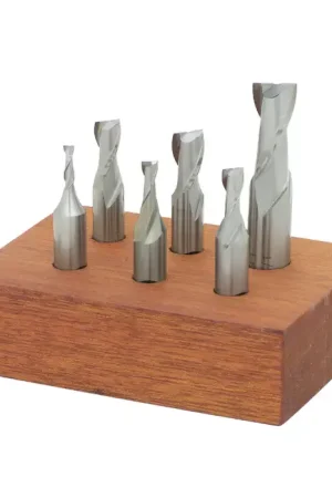 TTC PRODUCTION HP D40-ST 1/8" to 1/2" Size, 2 Flute, Square End M42 8% Cobalt End Mill Set Top Rated