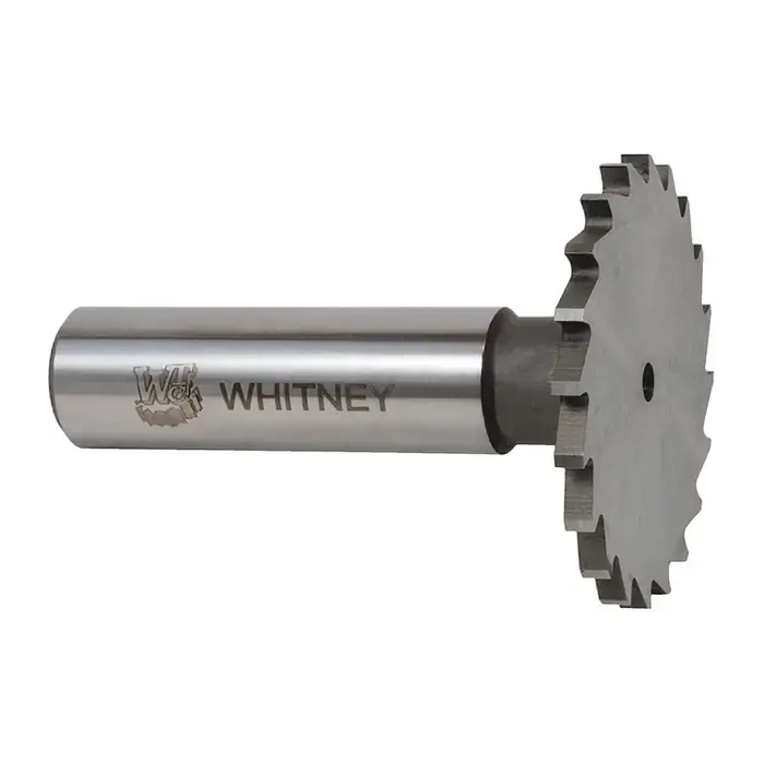 Mega Sale WHITNEY TOOL 20220 1-1/4" Dia., None ANSI, 1/8" Face Width, M42 8% Cobalt, 18 Teeth Woodruff Keyseat Cutter
