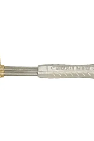Instant Buy AMERICAN HAMMER AM15BRAG 1-1/4" Face Diameter, 1.5 lbs. Head Weight, 12" Overall Length Brass Hammer