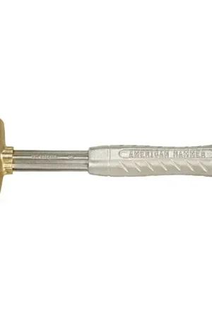 Buy Direct AMERICAN HAMMER AM2BRAG 1-1/4" Face Diameter, 2 lbs. Head Weight, 12" Overall Length Brass Hammer