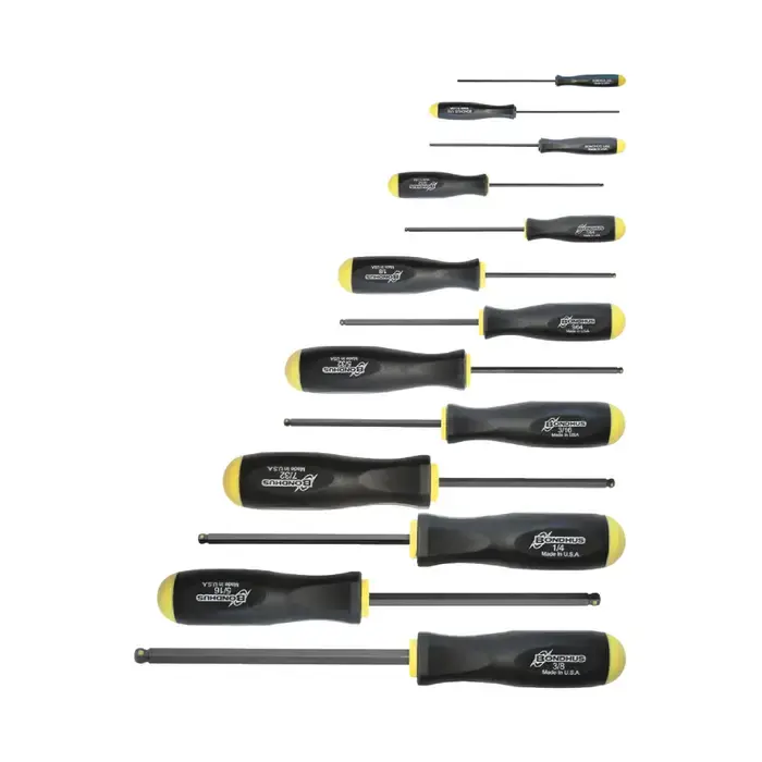 Low Price BONDHUS 74637 Ball Hex Tip Type, 13 No. of Pieces in Set Screwdriver Style Set