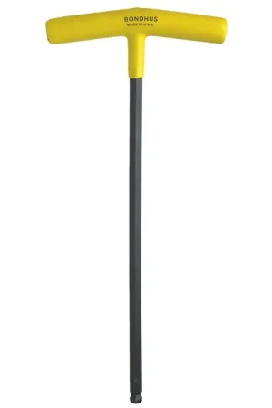 BONDHUS 13172 8mm Size, 11.2" Long Arm Length, Black Oxide Finish T Handle Hex Key Bargain