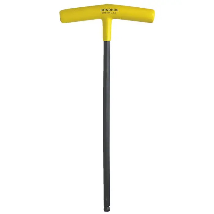 BONDHUS 13172 8mm Size, 11.2" Long Arm Length, Black Oxide Finish T Handle Hex Key Bargain