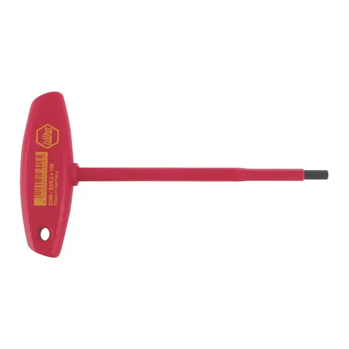 WIHA 33445 6mm Size, 150mm Long Arm Length, Hard Chrome Finish T Handle Hex Key Last Chance