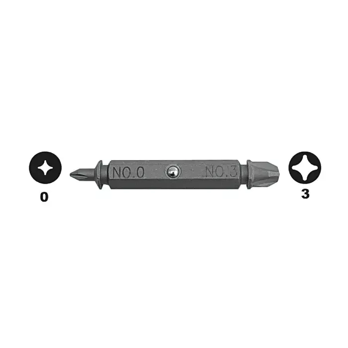 Hot Deal MEGAPRO P4D0-3 1/4" Drive Size, 0 & 3 Point Size, 2" Overall Length Phillips Bit